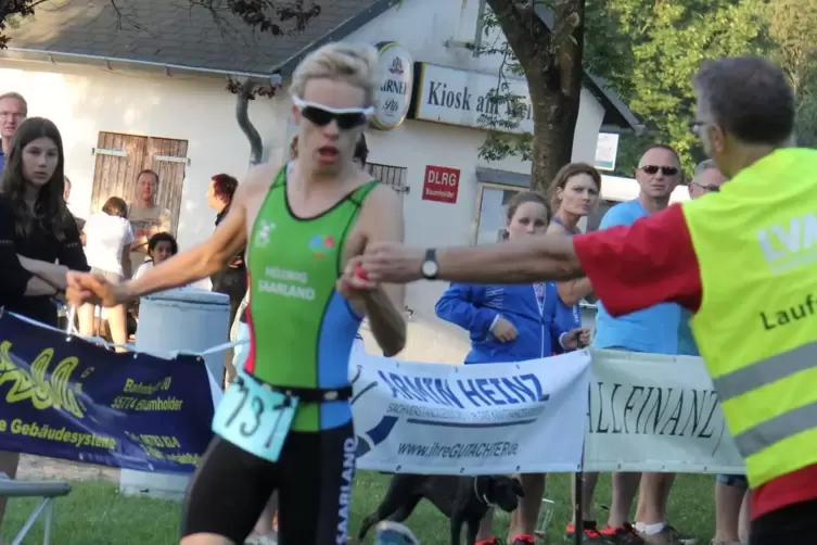 Tim Hellwig 2016 beim OIE Jugend-Triathlon in Baumholder.