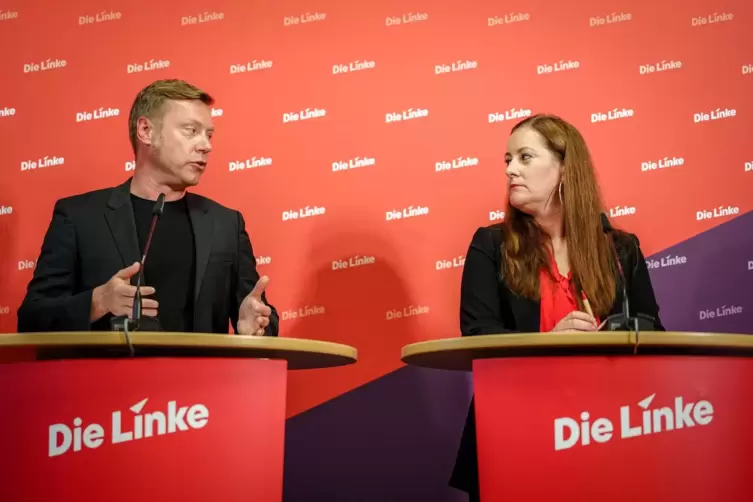 Geben ihr Amt demnächst auf: Linke-Chefs Janine Wissler und Martin Schirdewan.