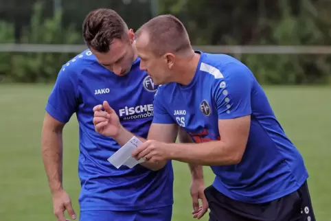 Eine englische Woche vor der Brust: Trainer Christian Schäfer (rechts) und Kevin Klein . 