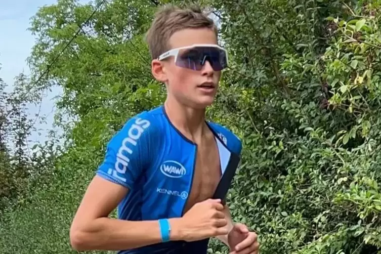 Gewann vergangenes Wochenende beim Triathlon-Festival Rheinhessen den Schülerwettbewerb und startet auch in Pirmasens: Hugo Seit