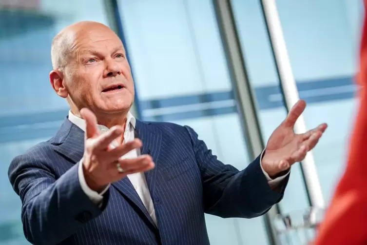 Bundeskanzler Scholz im Sat.1-Interview