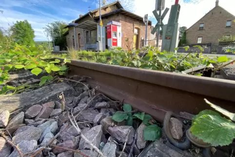 Malerisch: der Bahnhof Lohnweiler. Gut ausgestattet ist der Bahnhaltepunkt nicht. Noch nicht. Runde zwei Millionen wird die Bahn