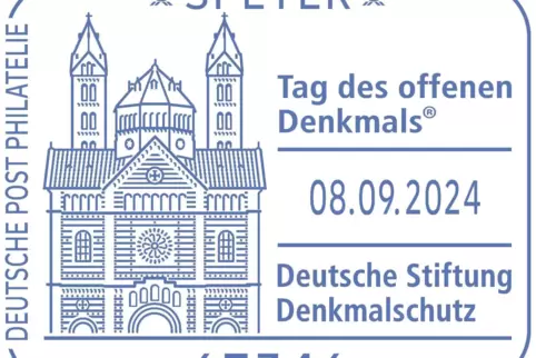 Zeigt den Kaiserdom: der Sonderstempel der Post anlässlich des „Tag des offenen Denkmals“. 