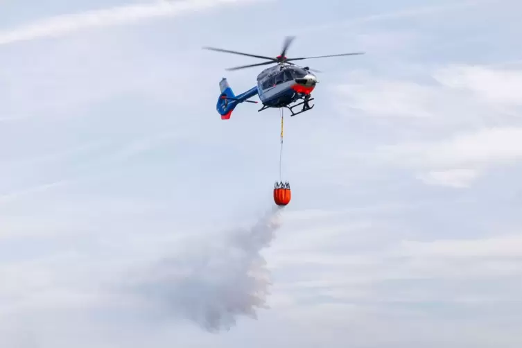 Übung der neuen Polizeihubschrauber in Rheinland-Pfalz