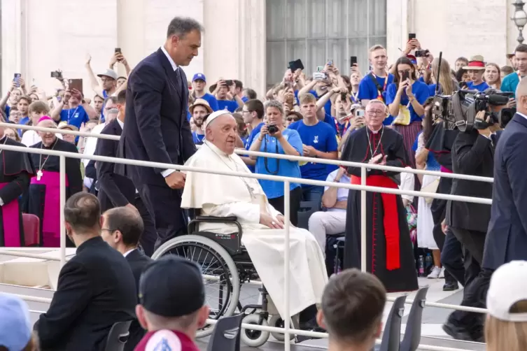 Der Höhepunkt der Ministrantenwallfahrt: die Audienz mit Papst Franziskus auf dem Petersplatz in Rom. 