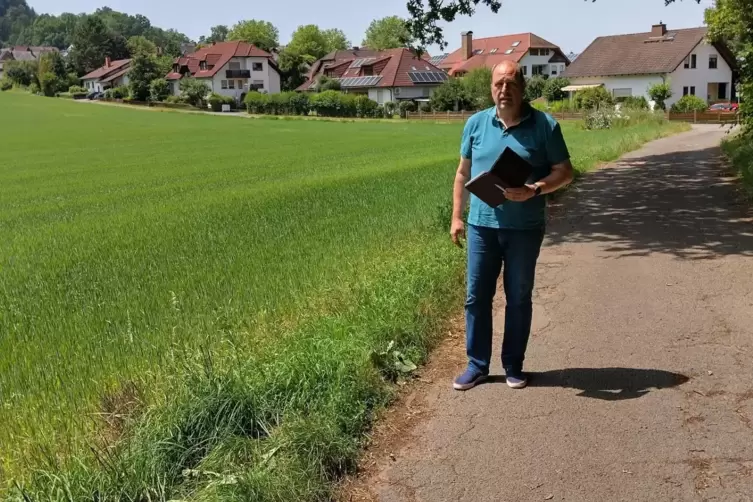 Michael Müller im Kandeltal: Hier will der neue Ortsbürgermeister von Kindsbach das geplante Neubaugebiet vorantreiben. Aber auc