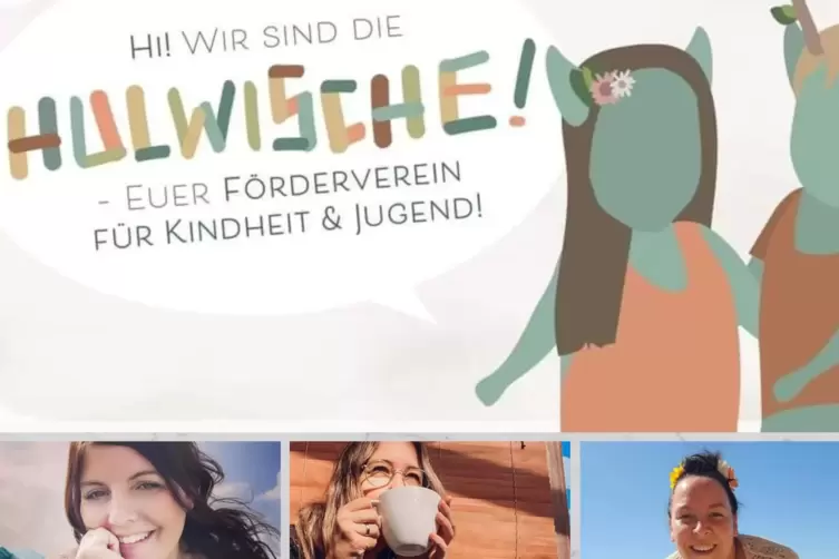 So werben die Hulwische für ihren Verein: (von links) die Vorstandsmitglieder Sarah Rieber, Jessika Wafzig und Sarah Melzer. 