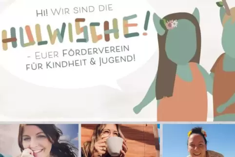 So werben die Hulwische für ihren Verein: (von links) die Vorstandsmitglieder Sarah Rieber, Jessika Wafzig und Sarah Melzer. 