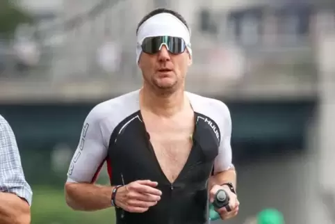 Thomas Schneck beim Ironman in Frankfurt.