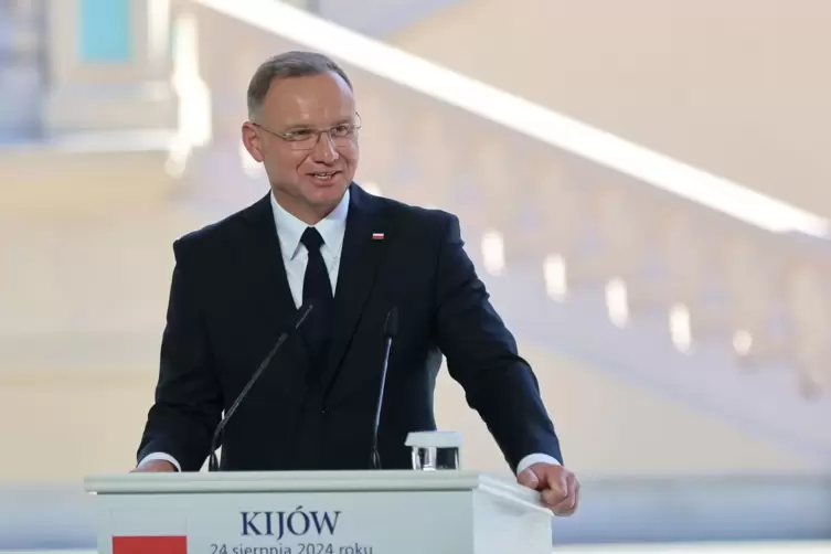 Pressekonferenz der Präsidenten von Polen, Litauen und Ukraine