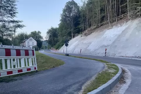 Größere Hangsicherungsarbeiten verzögerten den Bau des neuen Radwegs. 