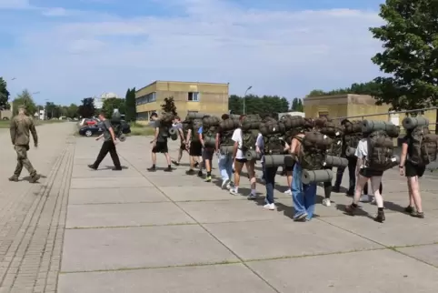 Discovery Days beim Luftwaffenausbildungsbataillon: Im Gleichschritt.