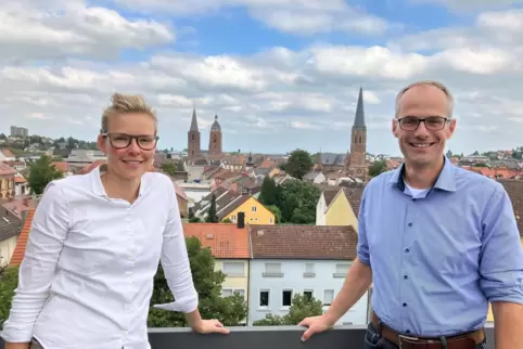 Von der Dachterrasse ihrer derzeitigen Geschäftsstelle in der Lindenstraße haben die Geschäftsführer der Landesgartenschau-Gesel