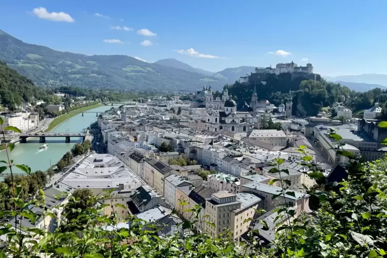 Ausblick vom Mönchsberg auf Salzburg