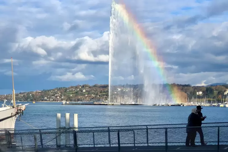 Genf - Wasserfontäne Jet d’Eau