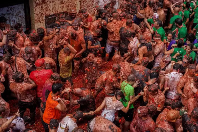 Tomatina de Bunol 2024 in Spanien