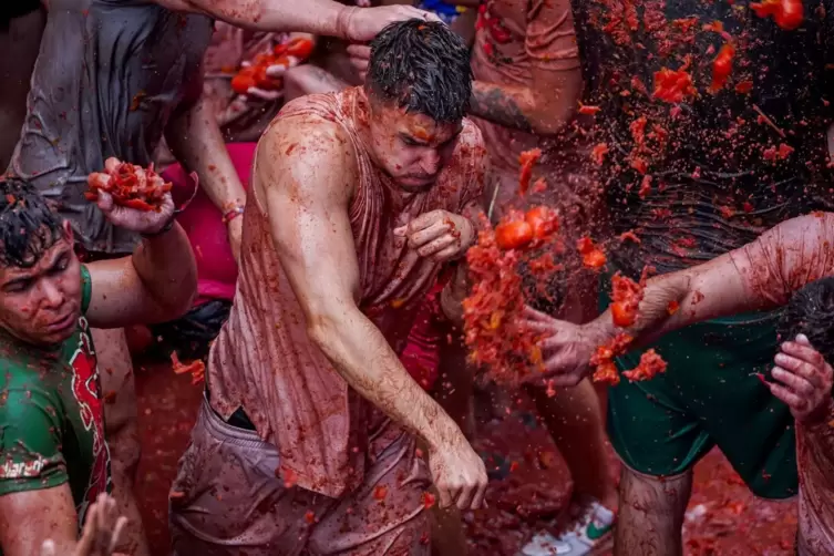 Tomatina de Bunol 2024 in Spanien