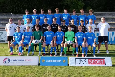 Mit diesem Team geht Aufsteiger SC Hauenstein in die Saison 2024/25 in der A-Junioren-Verbandsliga: (hintere Reihe von links) Ko