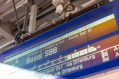 Schienenersatzverkehr auf der Rheintalbahn