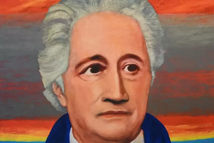 Farbintensiv: „Goethe“ à la James Francis Gill. Unser Bild zeigt einen Ausschnitt des Siebdrucks.