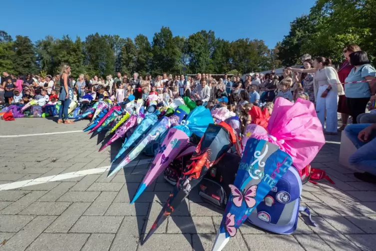 Ein großer Tag: Einschulung an der Woogbachschule in der vergangenen Woche.