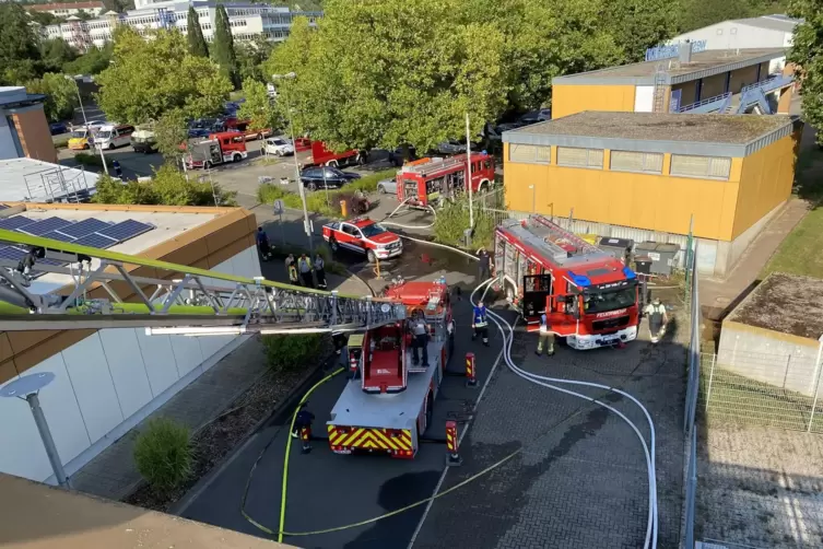 Bei starker Hitze meistern die Helfer am Samstagnachmittag in der Hofenfelsstraße einen Großeinsatz.