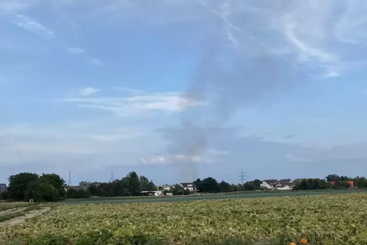 Die Rauchsäule war schon von Weitem sichtbar.