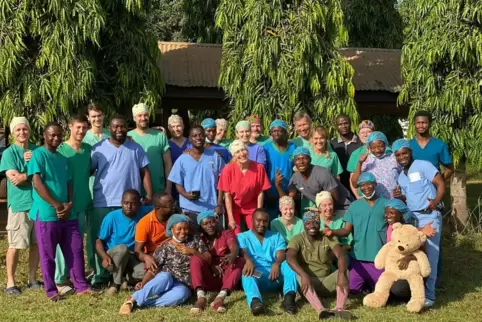 Gruppenbild vom Afrika-Einsatz 2023. 