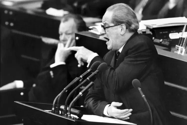 Herbert Wehner im Bundestag