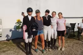 Das Team des RV Gauersheim in Zeiskam: Amelie Deimel, Trainerin Petra Steuerwald, Josephine Steuerwald-Ludwig, Marleen Deimel un