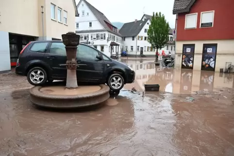 Hochwasser in Baden-Württemberg - Rudersberg