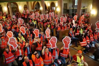 Ort der Streikversammlung war am Freitag die Zweibrücker Alexanderskirche.