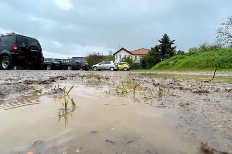 Kein schöner Anblick: das Areal bei Regen. 