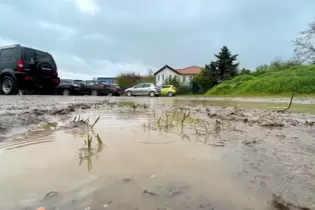 Kein schöner Anblick: das Areal bei Regen.