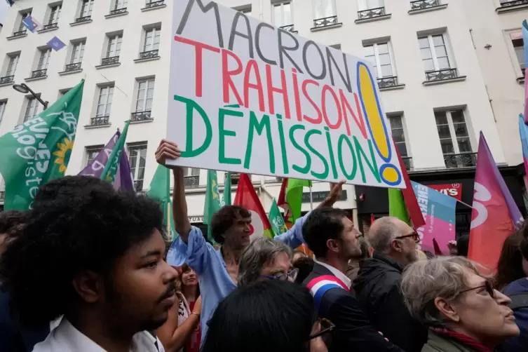 Demonstration gegen Macron in Frankreich