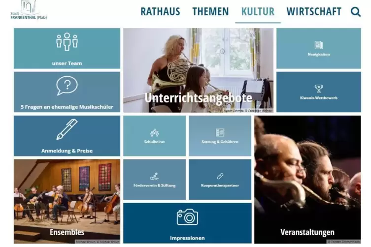 Musikschule: Neue Homepage. 