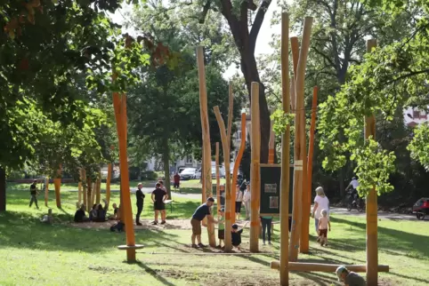 Die Callisthenics-Sportanlage im Ostpark. 