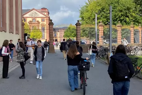 Etwa 12.000 junge Leute studieren an der Mannheimer Universität im Schloss.