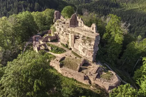 Burgruine Meistersel von oben