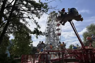 Die fliegenden Elefanten sind direkt neben dem Riesenrad zu finden.