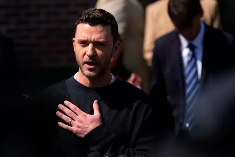 Nach Anhörung von Justin Timberlake in New York