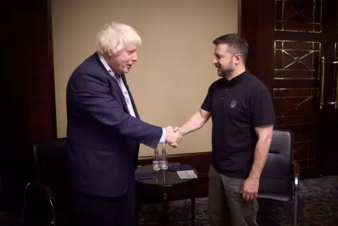 Ukraine-Krieg -  Boris Johnson bei Selenskyj