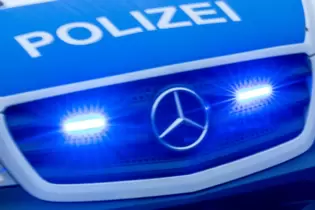 Polizeieinsatz mit Blaulicht