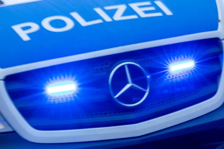 Polizeieinsatz mit Blaulicht