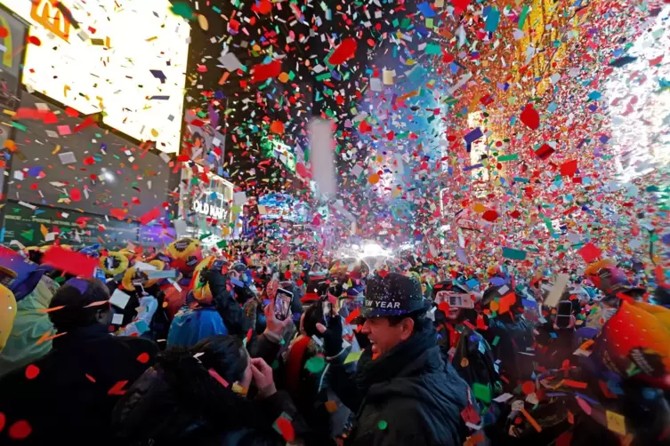 Silvester am Times Square in New York