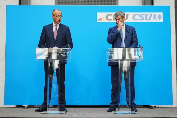 Pressekonferenz zu Kanzlerkandidatur-Frage der Union