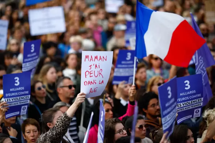 Missbrauchsprozess in Frankreich - Demonstration in Paris