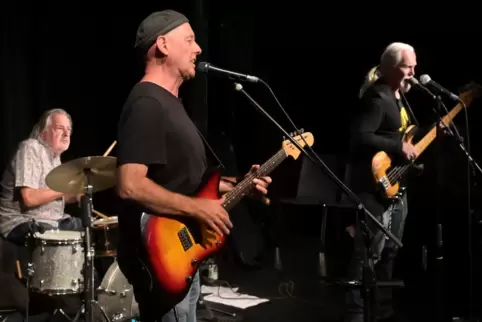  Beim Gitarrensommer: mit Jürgen „Mojo“ Schultz, Ringo Hirth und Wolfgang „Blueswolf“ Schuster.