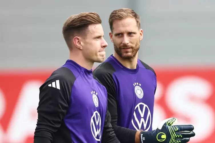 Marc-André ter Stegen (links) und Oliver Baumann im Training der Nationalmannschaft. 