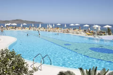 Hier kann es in den Herbstferien ziemlich voll werden: Hotel in Chania auf der griechischen Insel Kreta. 